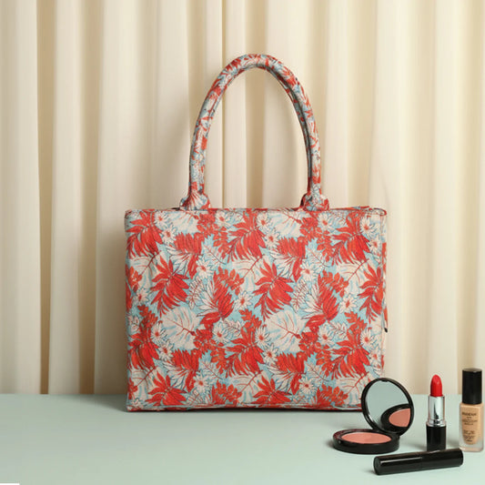 ORANGE LEAF - CANVAS BAG