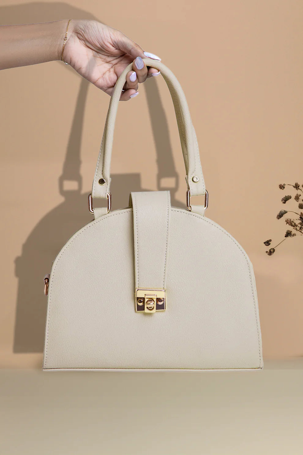 D-BOX HANDBAG - BEIGE