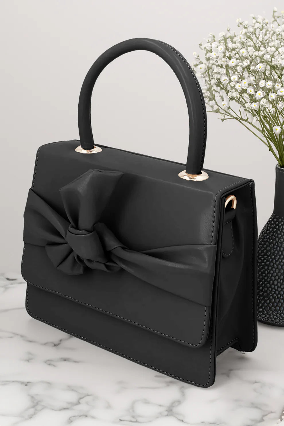 ELLEKNOT - BLACK HANDBAG