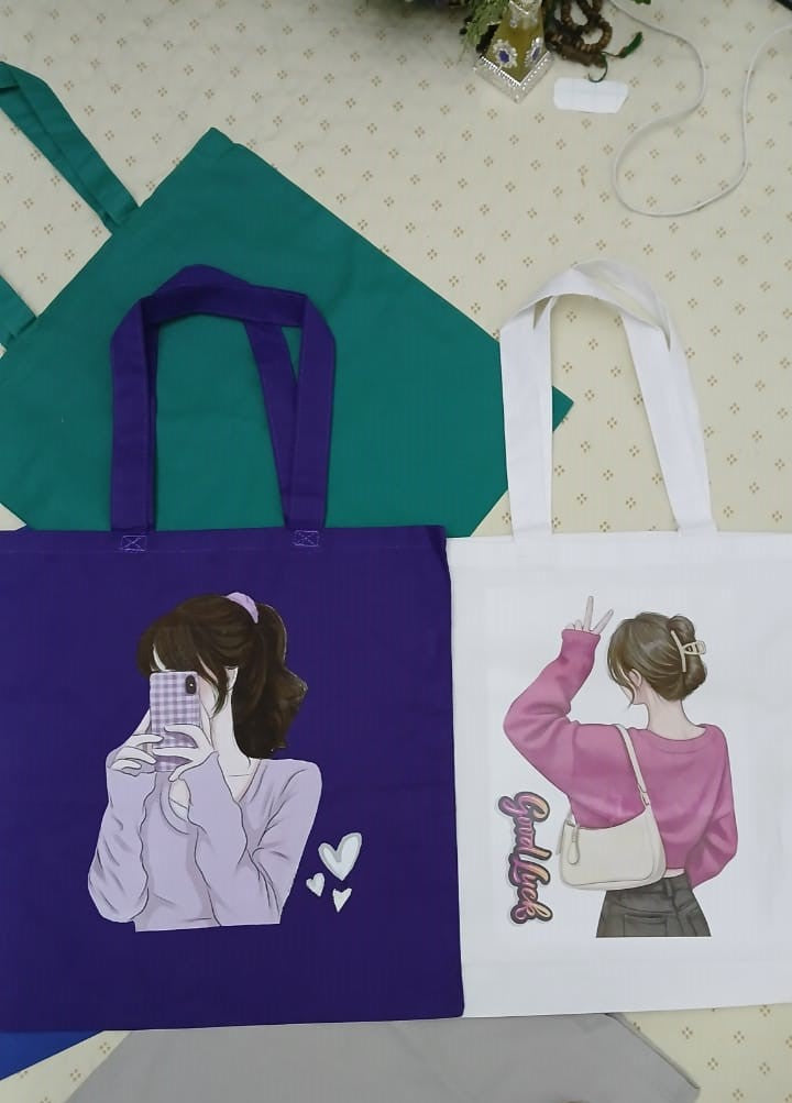 CUSTOMIZABLE CANVAS BAG - PURPLE