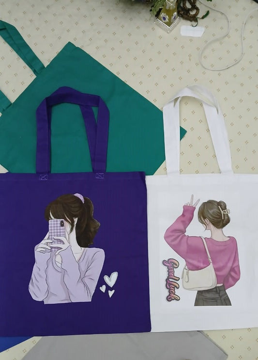 CUSTOMIZABLE CANVAS BAG - PURPLE