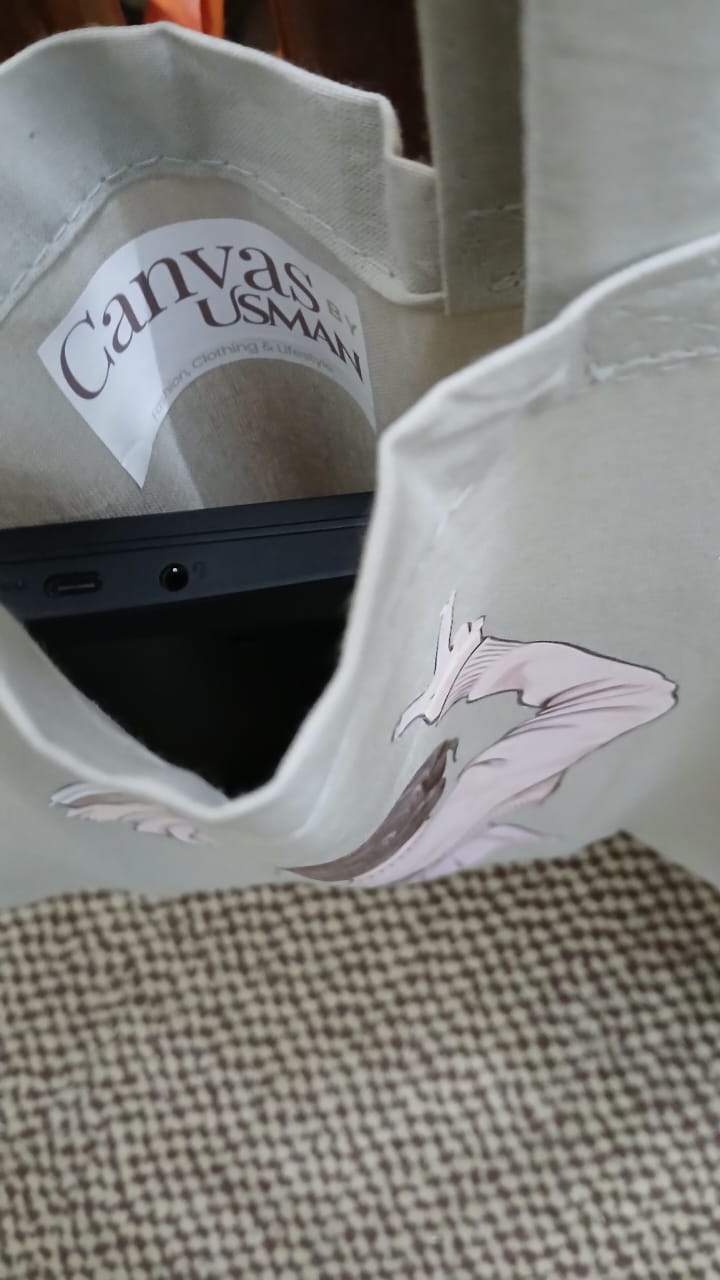 CUSTOMIZABLE CANVAS BAG - LIGHT GREY