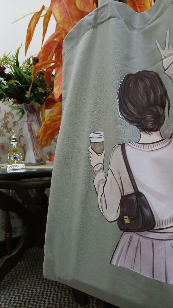 CUSTOMIZABLE CANVAS BAG - LIGHT GREY
