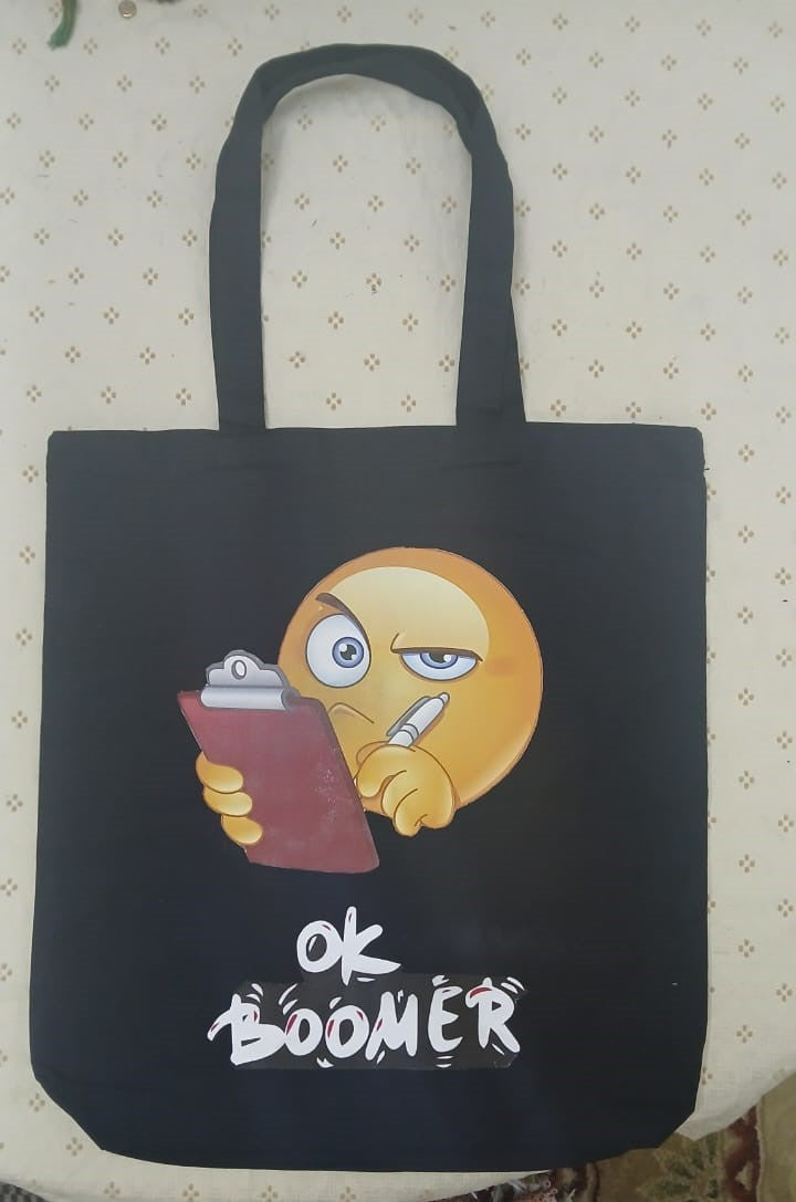 CUSTOMIZABLE CANVAS BAG - BLACK
