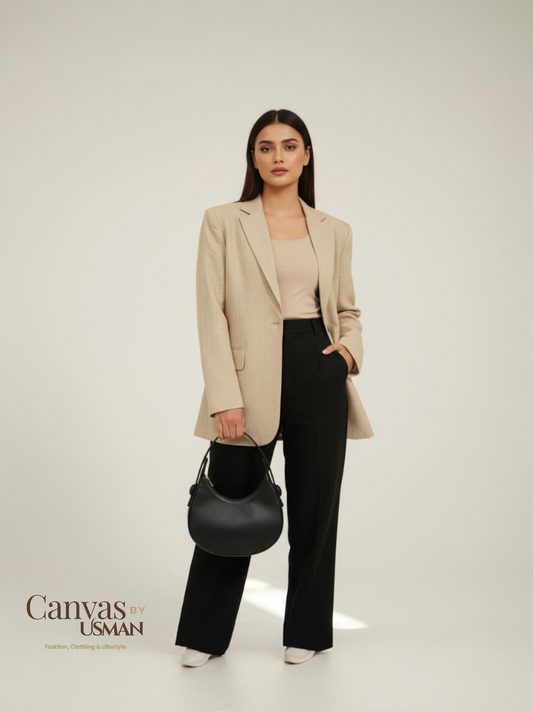 HALF-MOON - BLACK HANDBAG