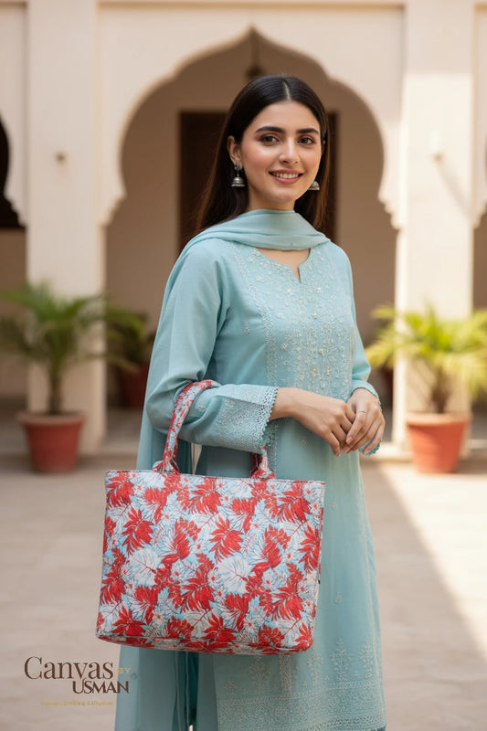 ORANGE LEAF - CANVAS BAG