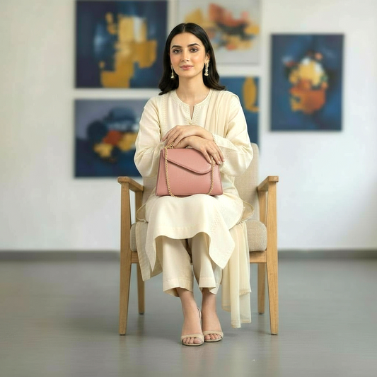 ROYAL BOX - TEA PINK HANDBAG