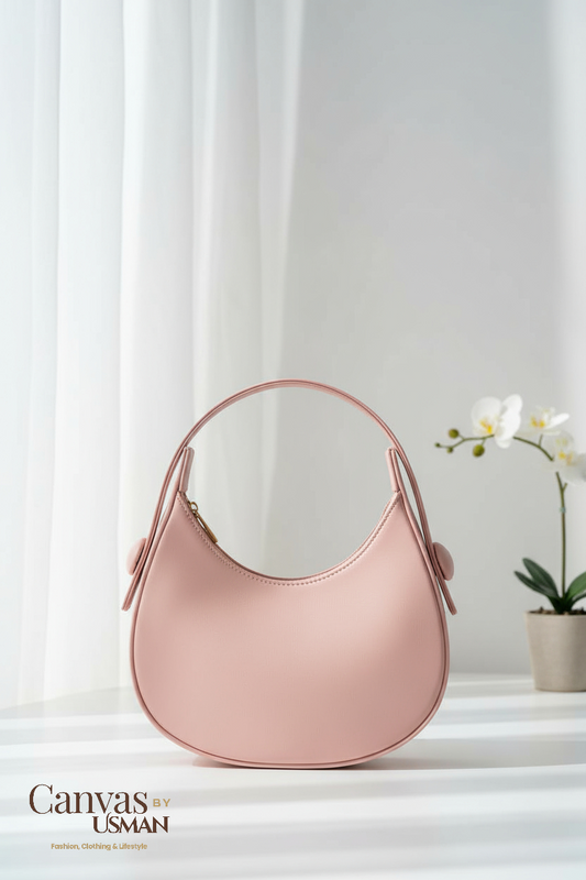 HALF-MOON - PINK HANDBAG