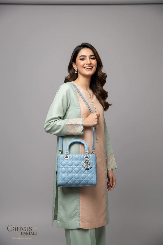 DIOR HANDBAG - SKY BLUE