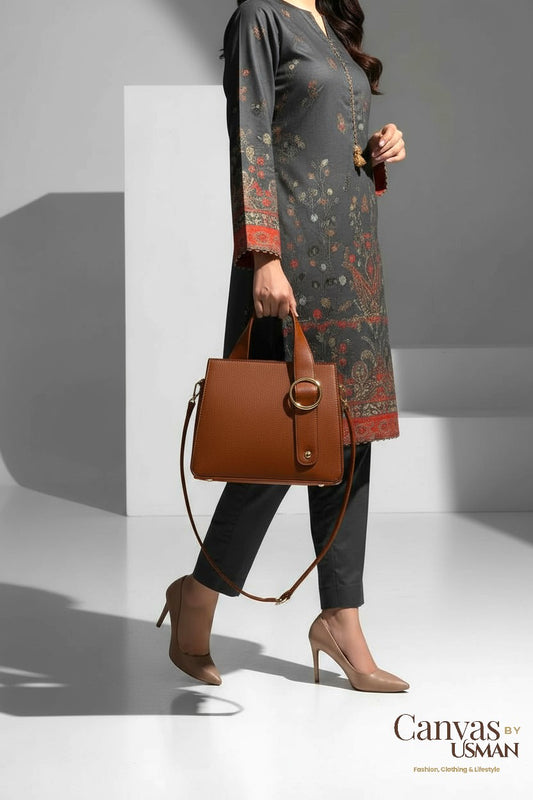 RINGBLOOM - BROWN HANDBAG