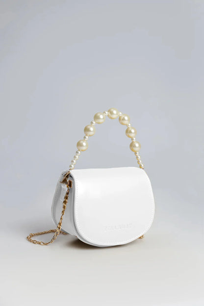 MIDNIGHT PEARL HANDBAG - WHITE