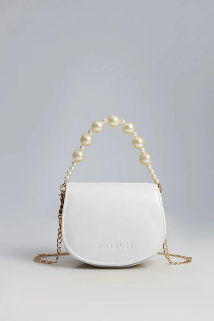 MIDNIGHT PEARL HANDBAG - WHITE