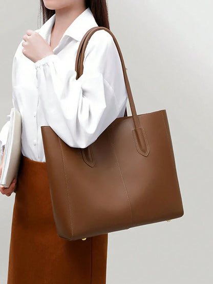 CBU LEATHER TOTE + POUCH - MUSTARD