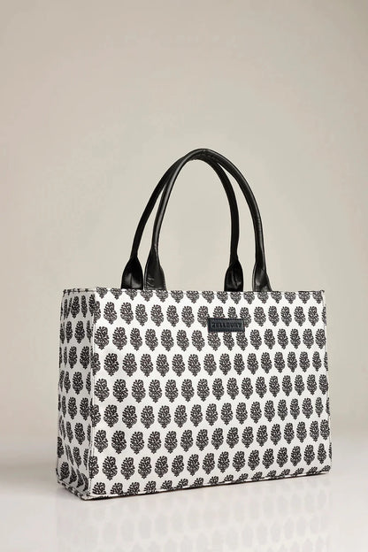 PREMIUM HANDLE - WHITE CANVAS BAG