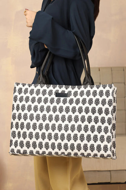 PREMIUM HANDLE - WHITE CANVAS BAG