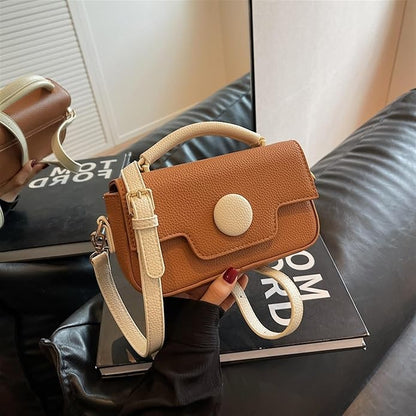 DOT LUXE HANDBAG - MUSTARD & BEIGE