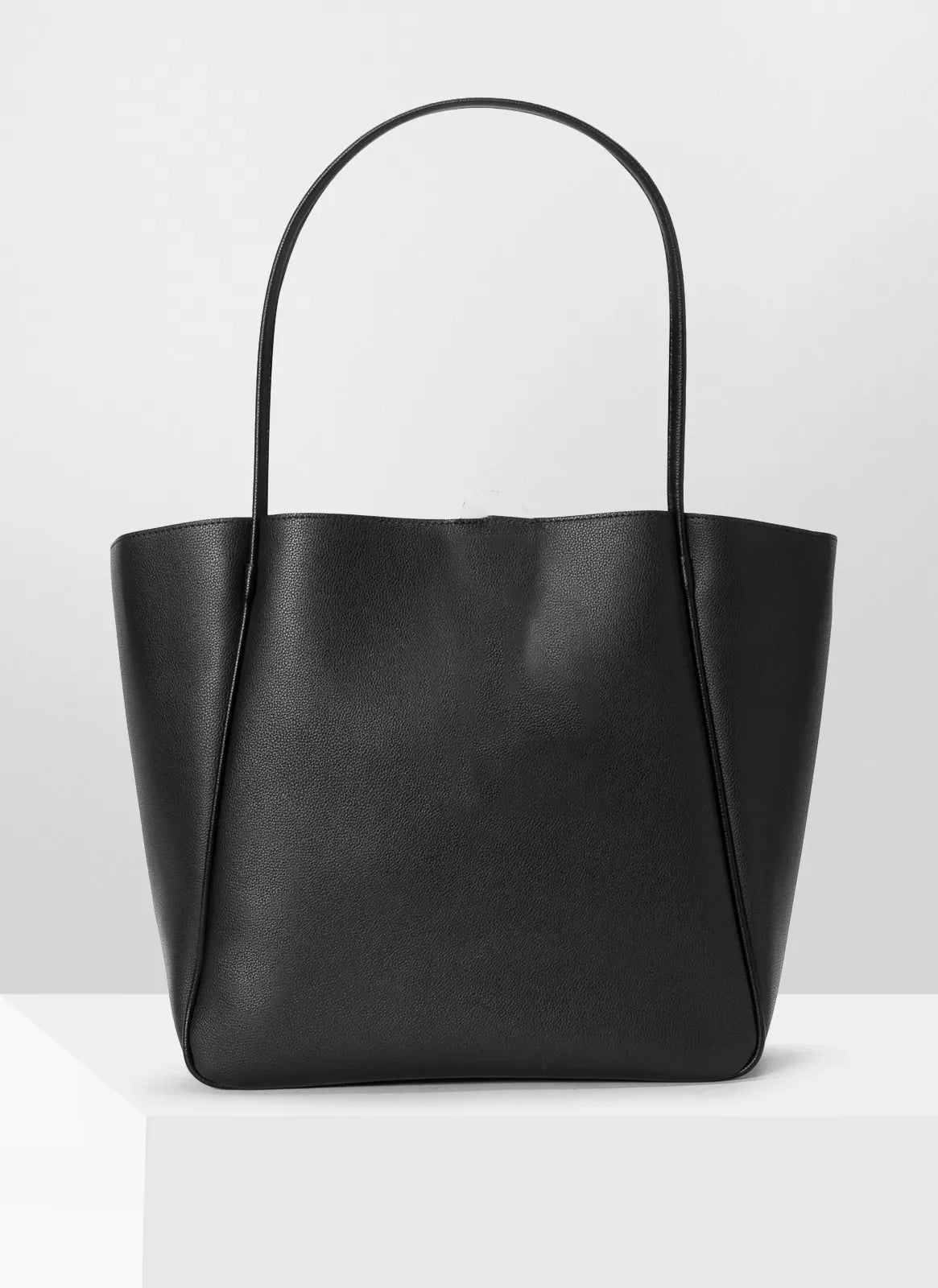 PYRAMID BLACK - LEATHER TOTE BAG