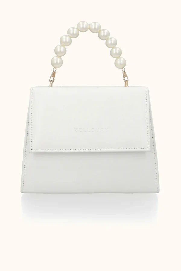 QUAD PEARL HANDBAG - WHITE
