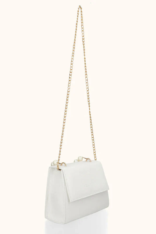QUAD PEARL HANDBAG - WHITE