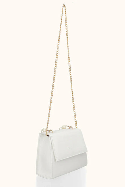 QUAD PEARL HANDBAG - WHITE