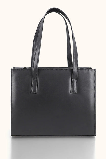 VELORA QUILT TOTE - BLACK