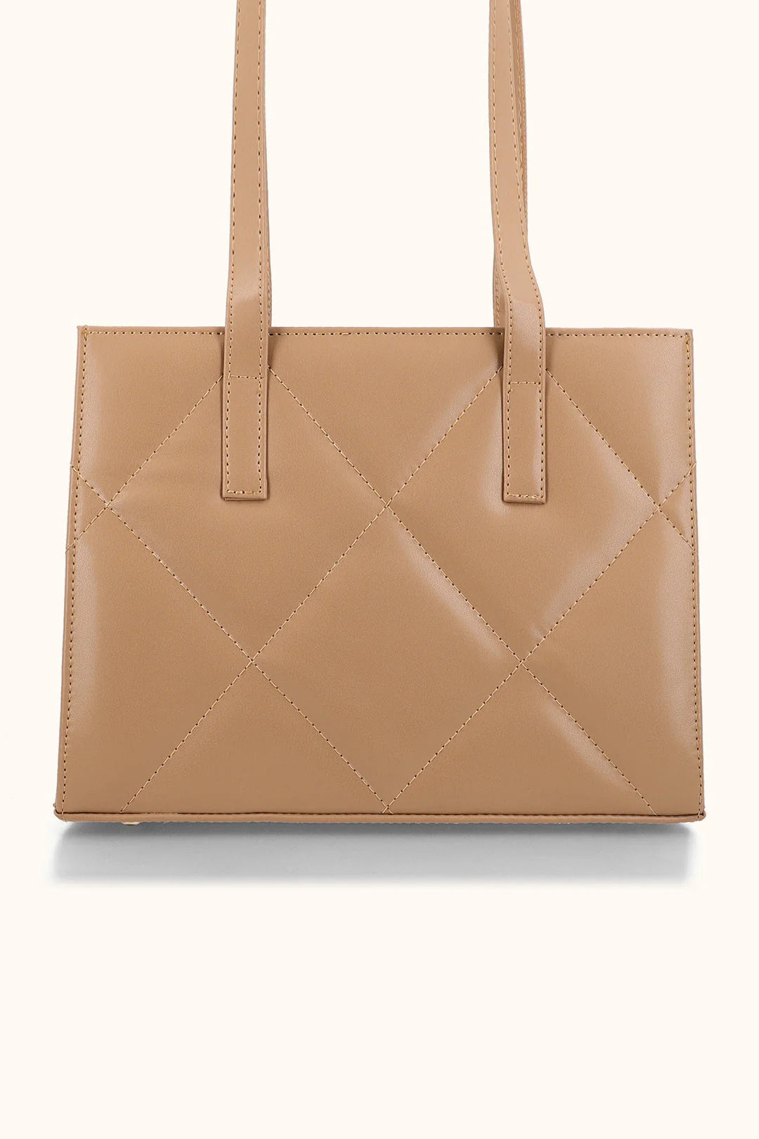 VELORA QUILT TOTE - BEIGE