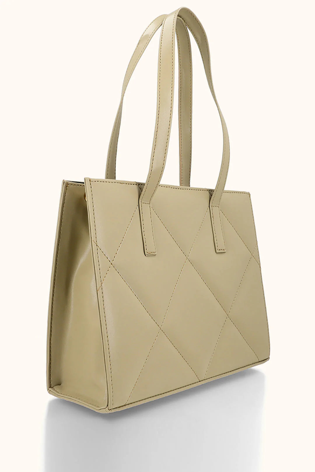 VELORA QUILT TOTE - OLIVE GREEN
