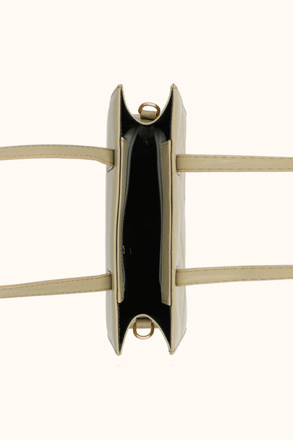 VELORA QUILT TOTE - OLIVE GREEN