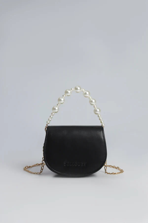 MIDNIGHT PEARL HANDBAG - BLACK