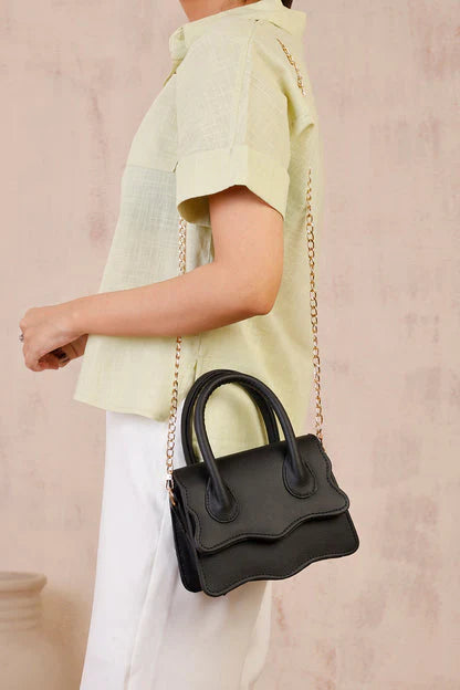 WAVY BABY HANDBAG - BLACK