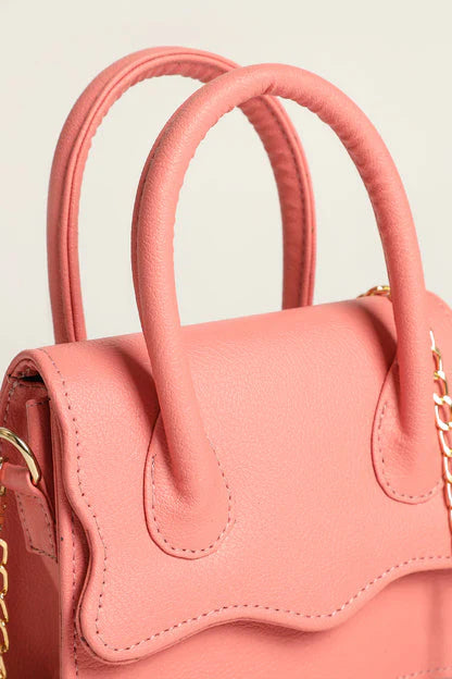 WAVY BABY HANDBAG - BRIGHT PINK