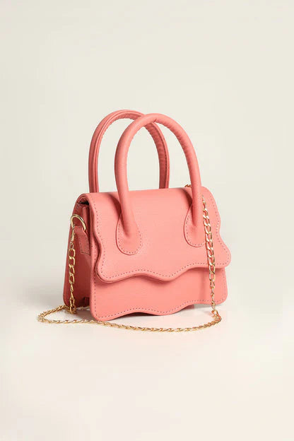 WAVY BABY HANDBAG - BRIGHT PINK