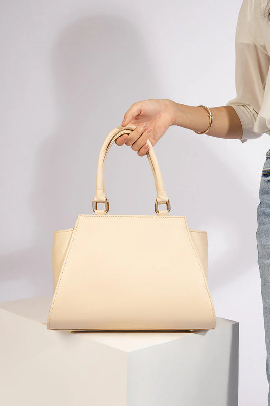 CURVE SHOULDER BAG - BEIGE