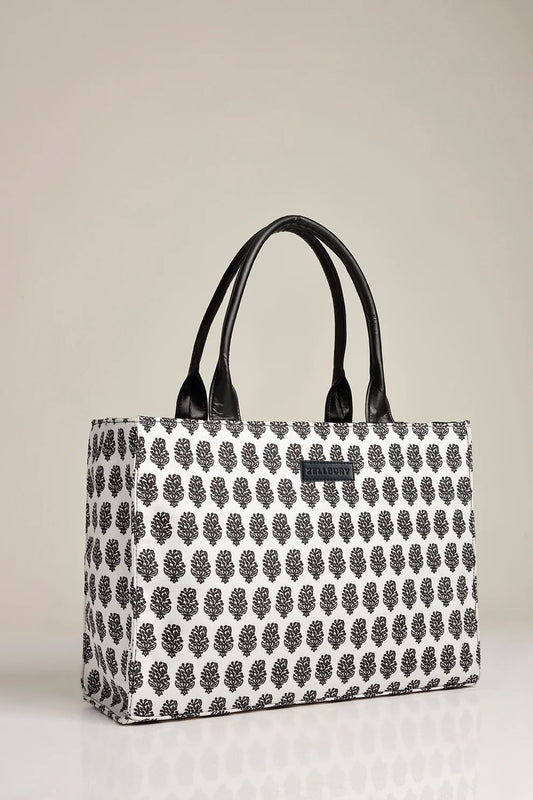 PREMIUM HANDLE - WHITE CANVAS BAG