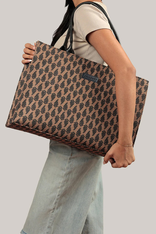 PREMIUM HANDLE - BROWN CANVAS BAG