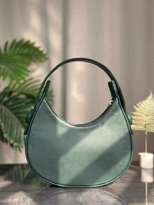 HALF-MOON - GREEN HANDBAG