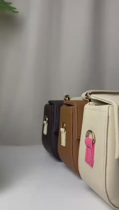 DOT LUXE HANDBAG - MUSTARD & BEIGE