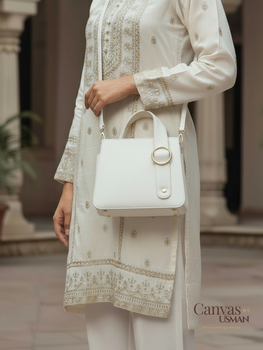 RINGBLOOM - WHITE HANDBAG