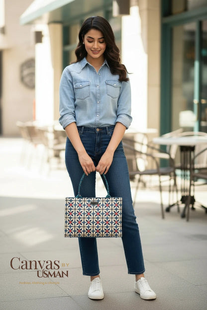 SQUARE MAZE - CANVAS BAG