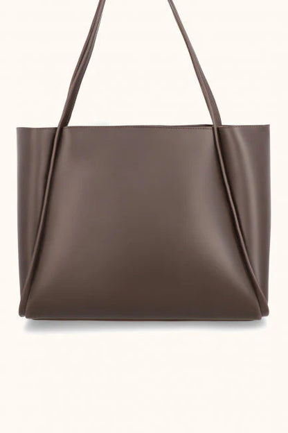 PYRAMID BROWN - LEATHER TOTE BAG
