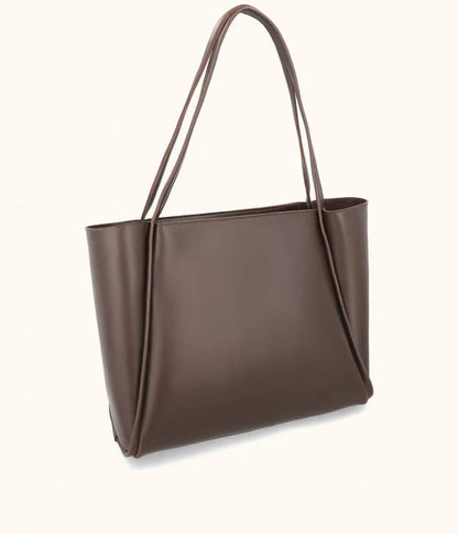 PYRAMID BROWN - LEATHER TOTE BAG